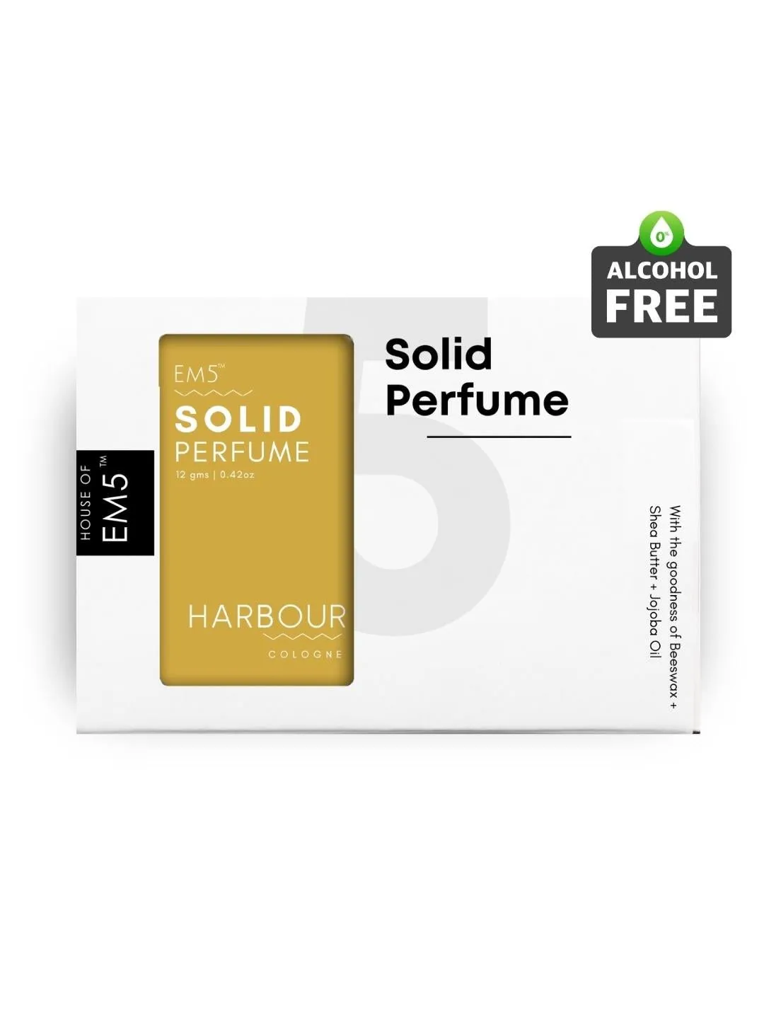 EM5™ Harbour | Solid Perfume for Men | Alcohol Free Strong lasting fragrance | Fruity Fresh Tropical | Goodness of Beeswax   Shea Butter