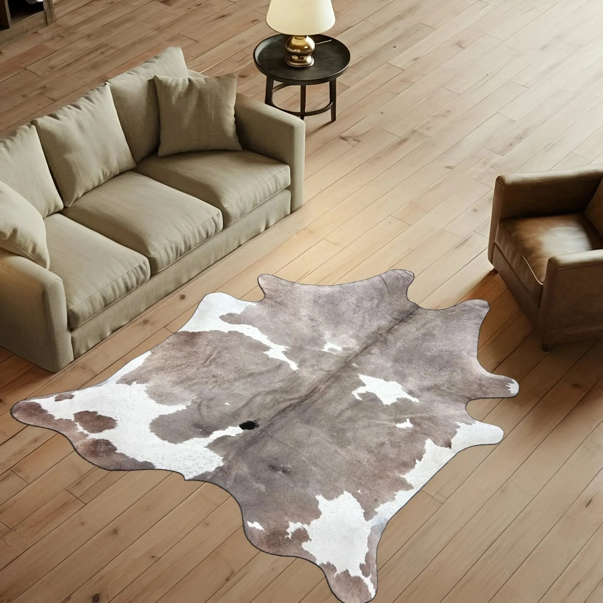 Extra Large Cowhide Rug Size 6.9 x 8 ft---5078