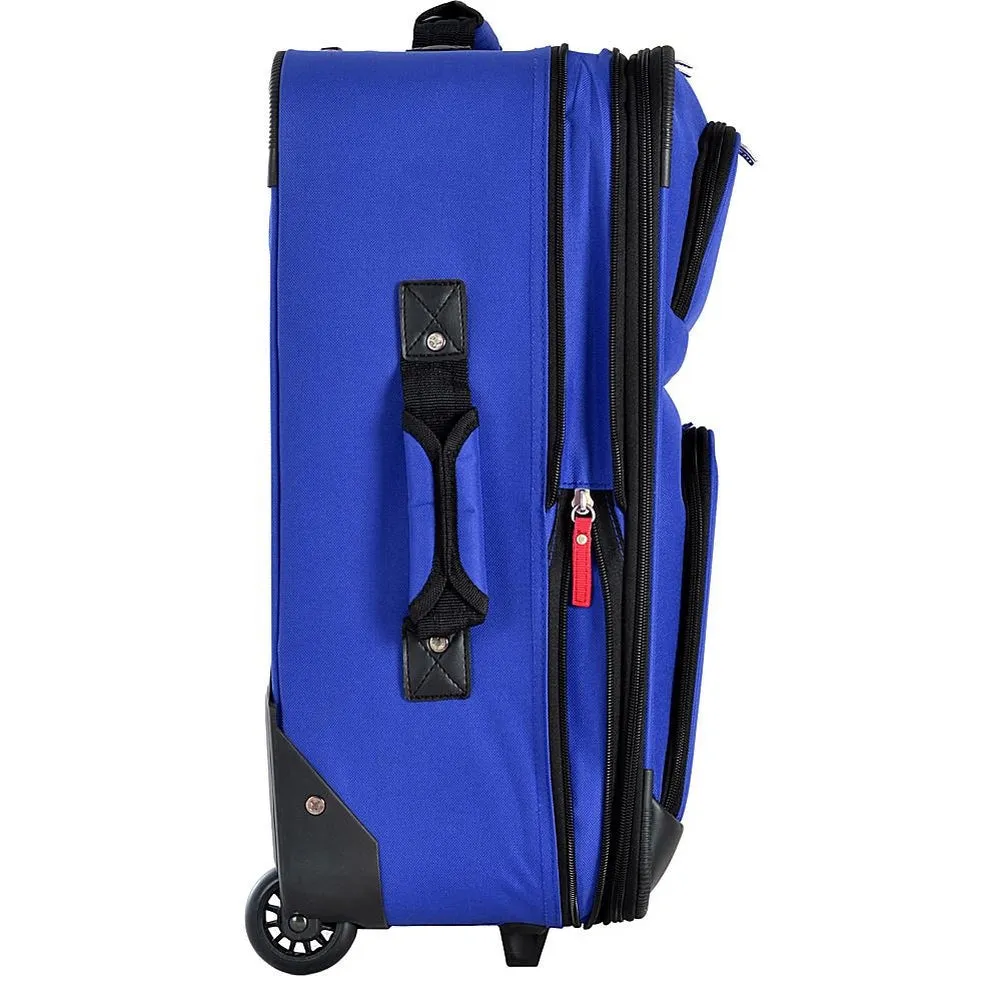 famous lets travel 2 piece carry on luggage set -