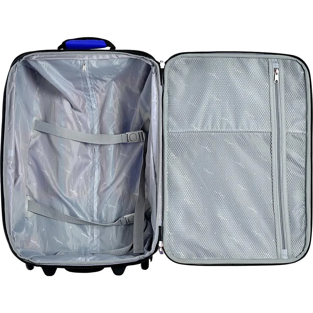 famous lets travel 2 piece carry on luggage set -