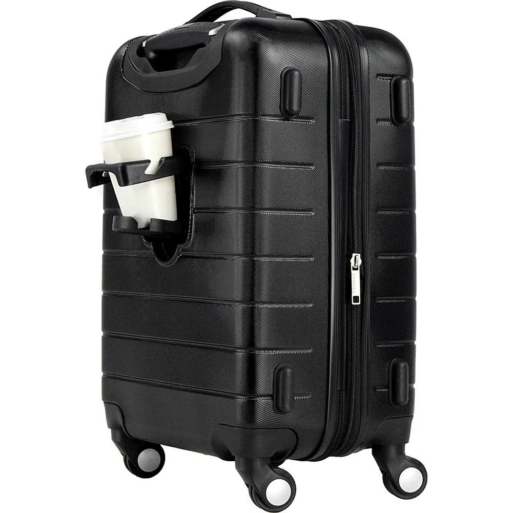 famous luggage wrangler 3-n-1 20" expandable hard side carry-on