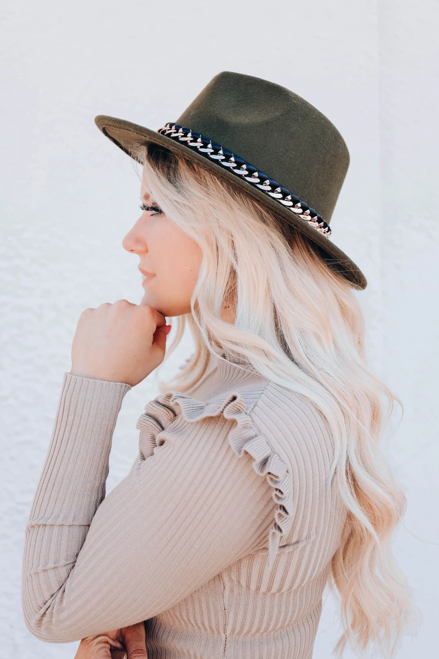 Fancy Fun Fedora Hat - Olive