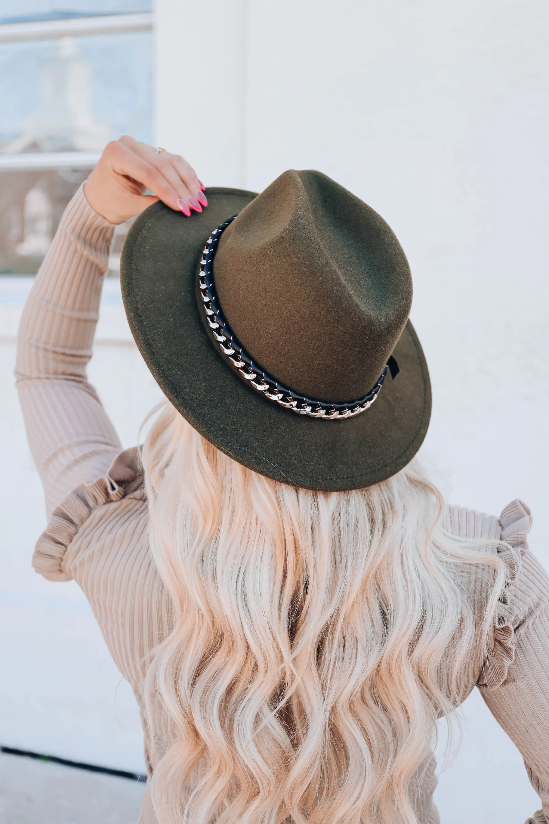 Fancy Fun Fedora Hat - Olive