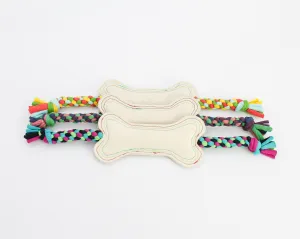 Felt Dog Bone Pull Toy