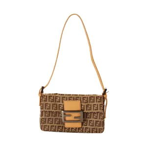 Fendi Brown Mini Baguette  Bag