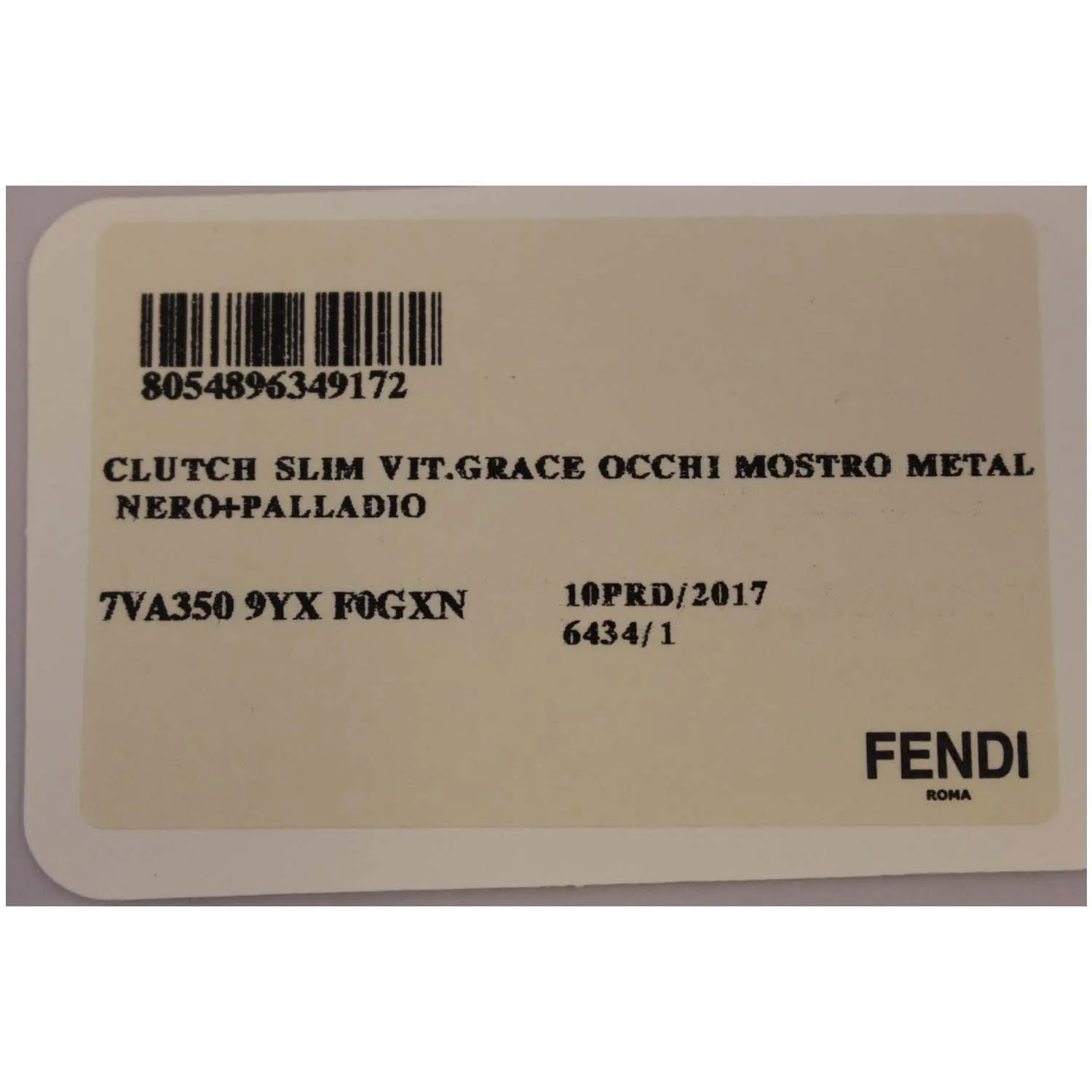 FENDI Metal Bag Bugs Slim Clutch Black - Last Call