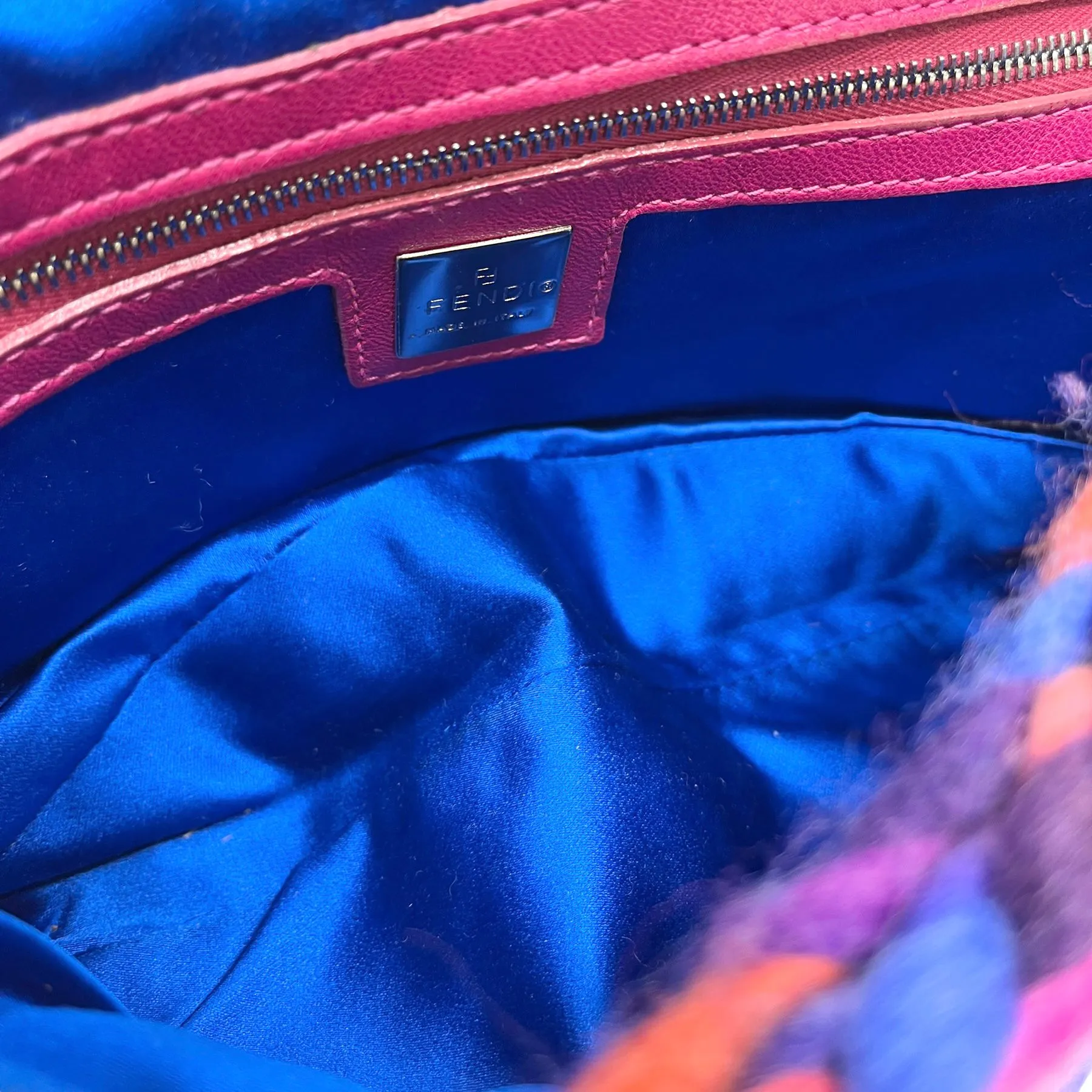 Fendi Multicolor Wool Baguette