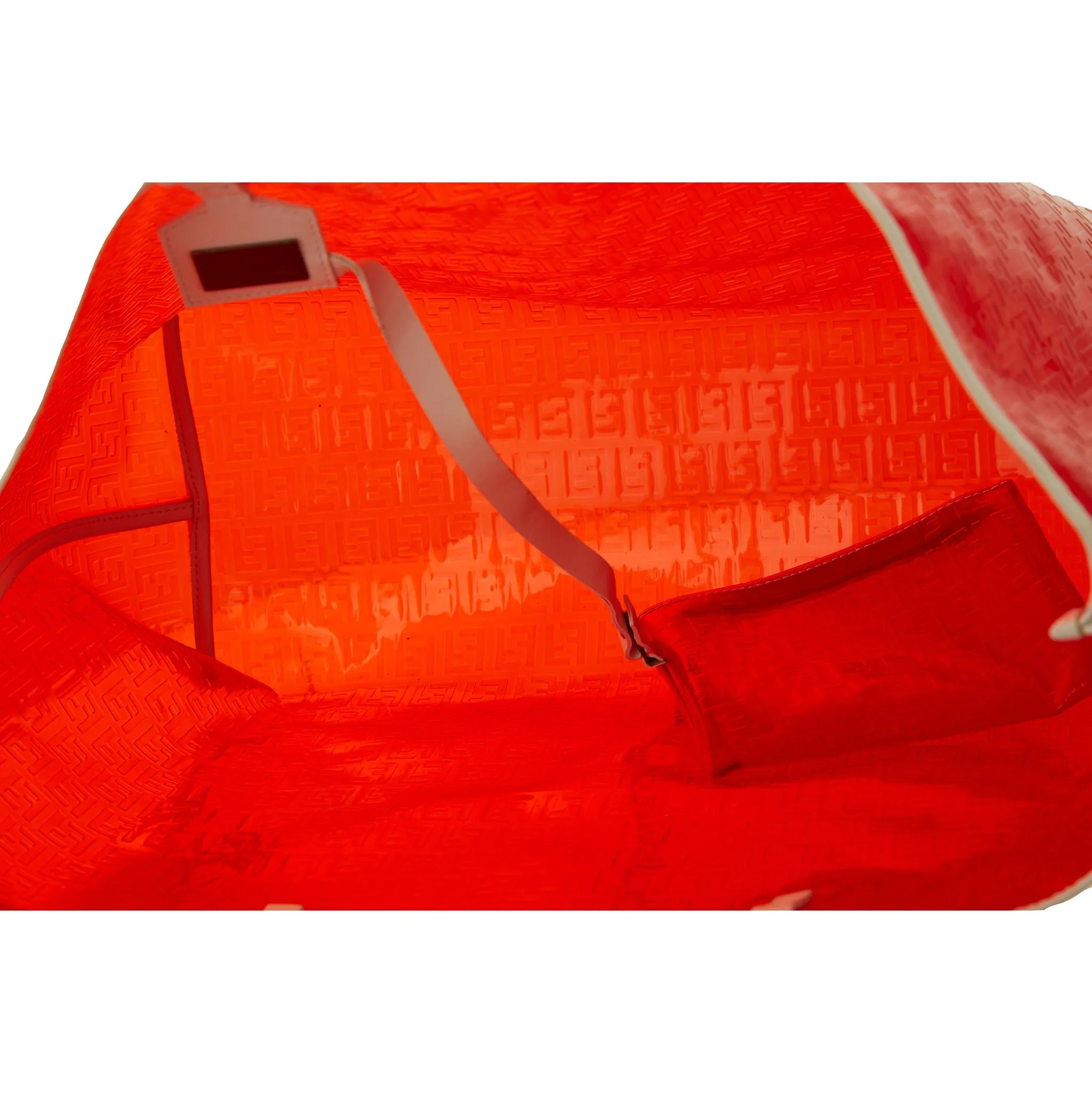 Fendi Red Logo Vinyl Jumbo Tote