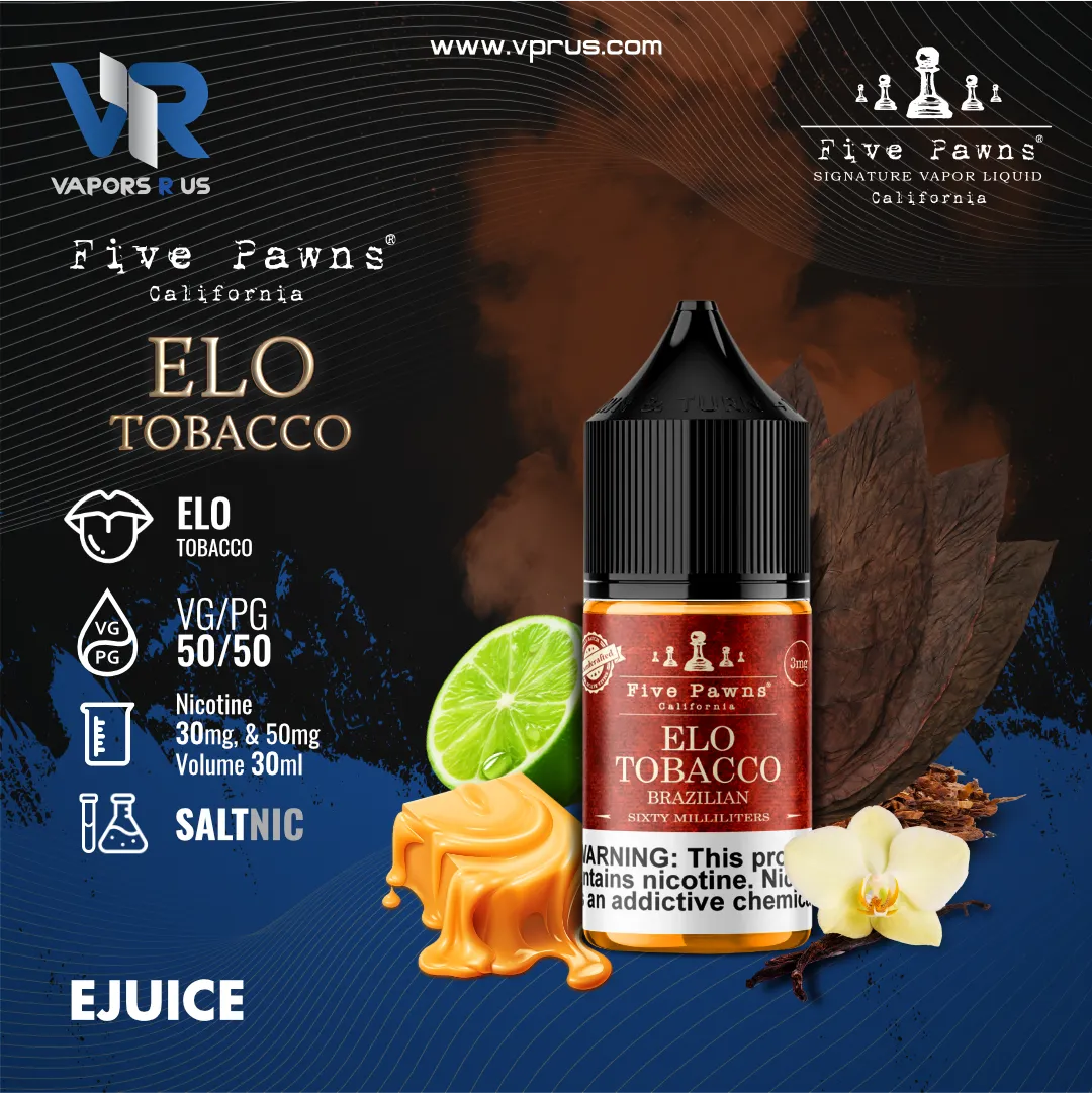 Five Pawns California - ELO Tobacco Salt 30ml