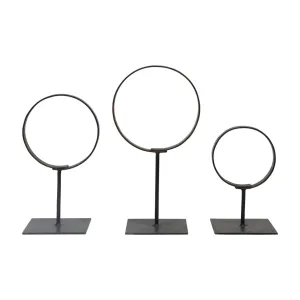 Found Metal Rings On Stand Set/3