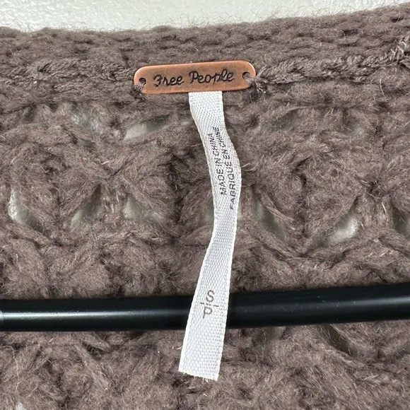 Free People Crashing Waves Pullover Sweater Cocoa Brown Size Small