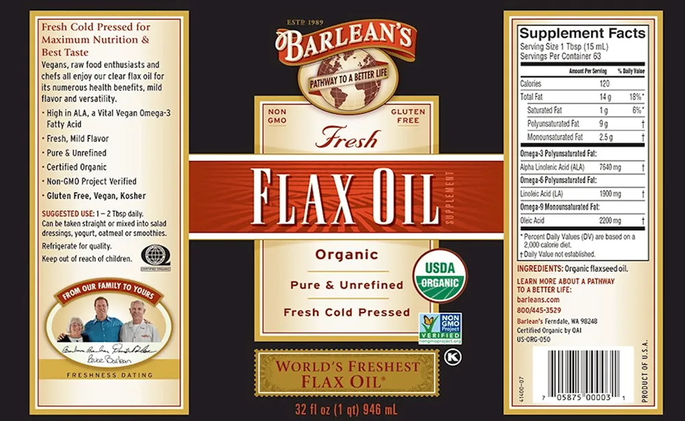 Fresh Flax Oil Organic