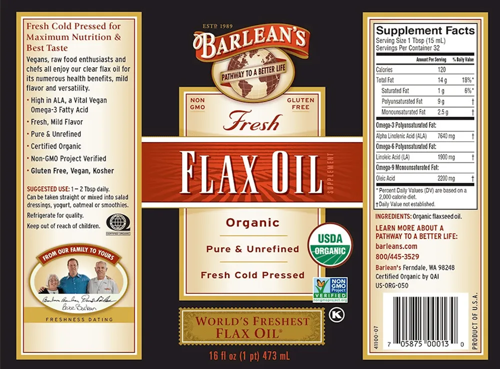 Fresh Flax Oil Organic