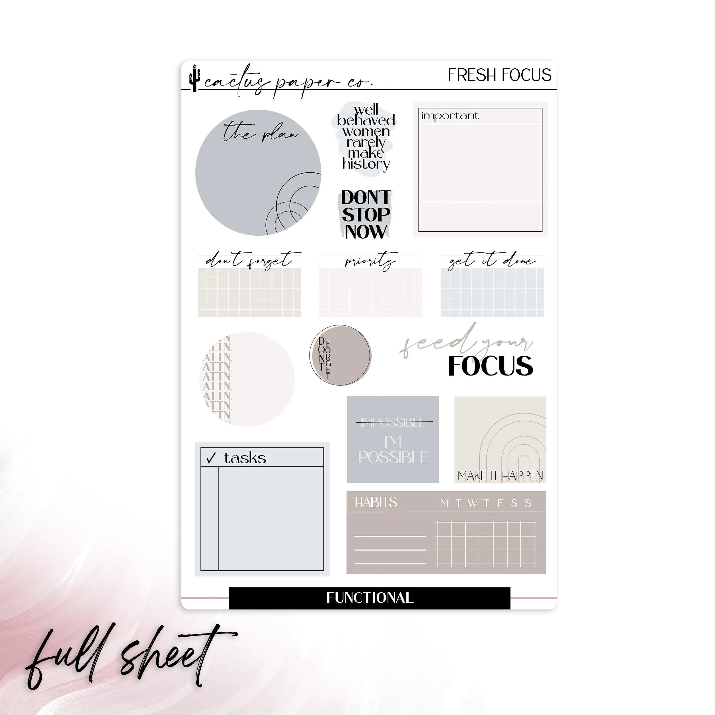 FRESH FOCUS FUNCTIONALS