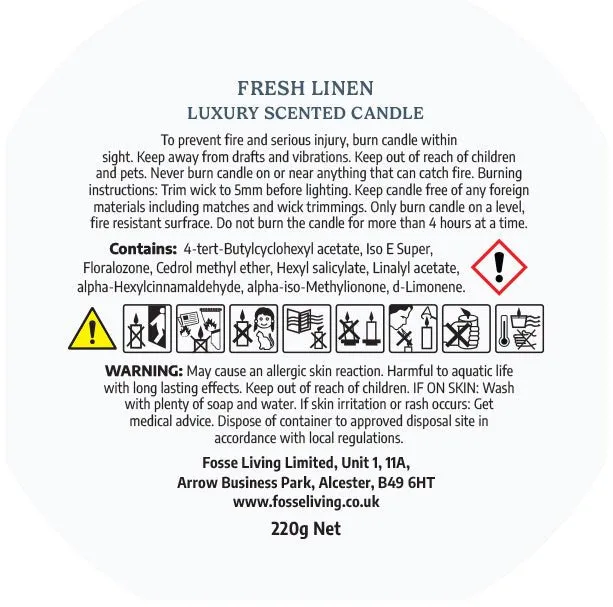 Fresh Linen Scented Candle