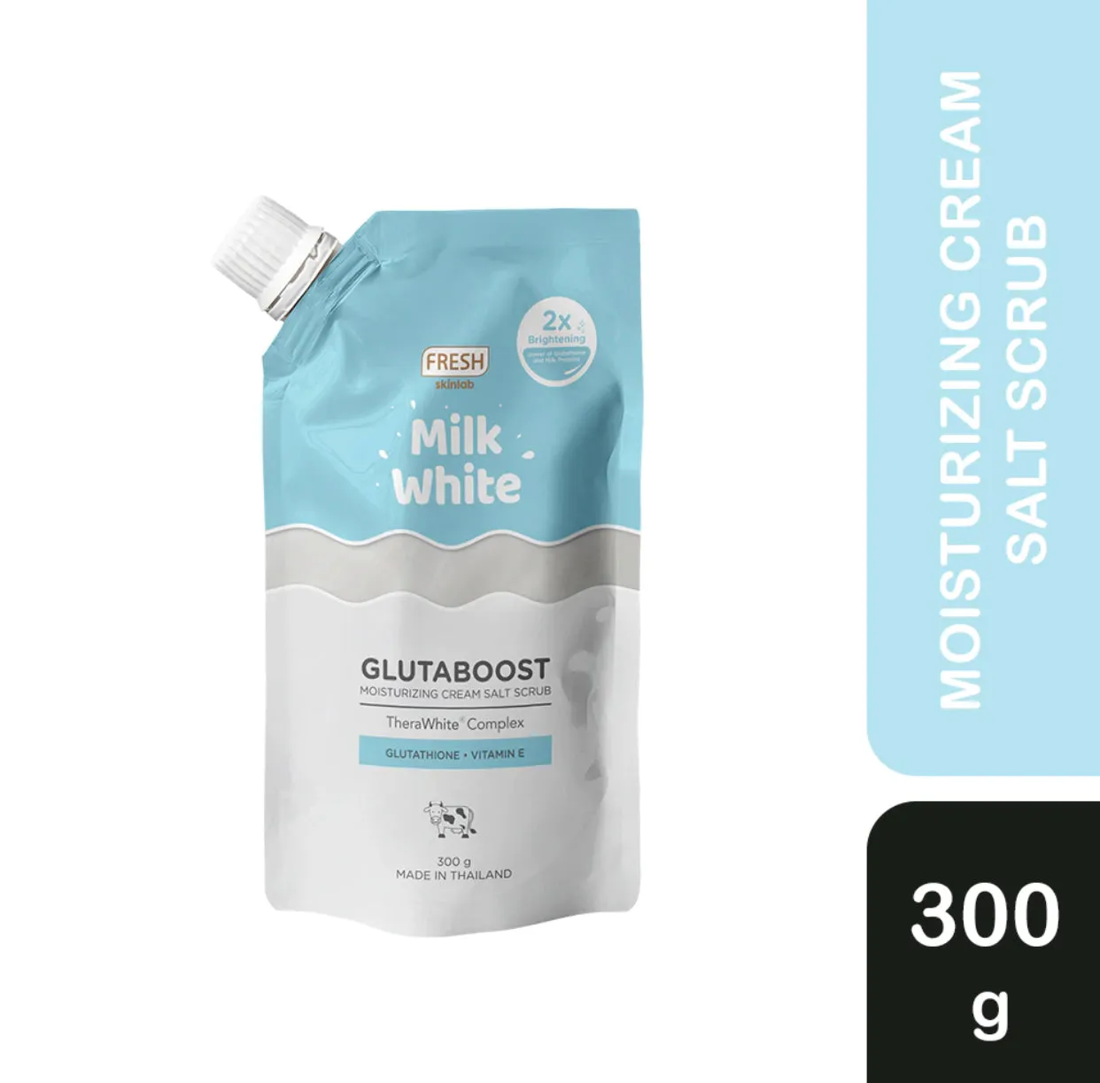 Fresh Skinlab Milk White Glutaboost Moisturizing Cream Salt Scrub 300g (exp 08/2024)