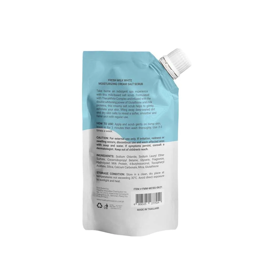 Fresh Skinlab Milk White Glutaboost Moisturizing Cream Salt Scrub 300g (exp 08/2024)