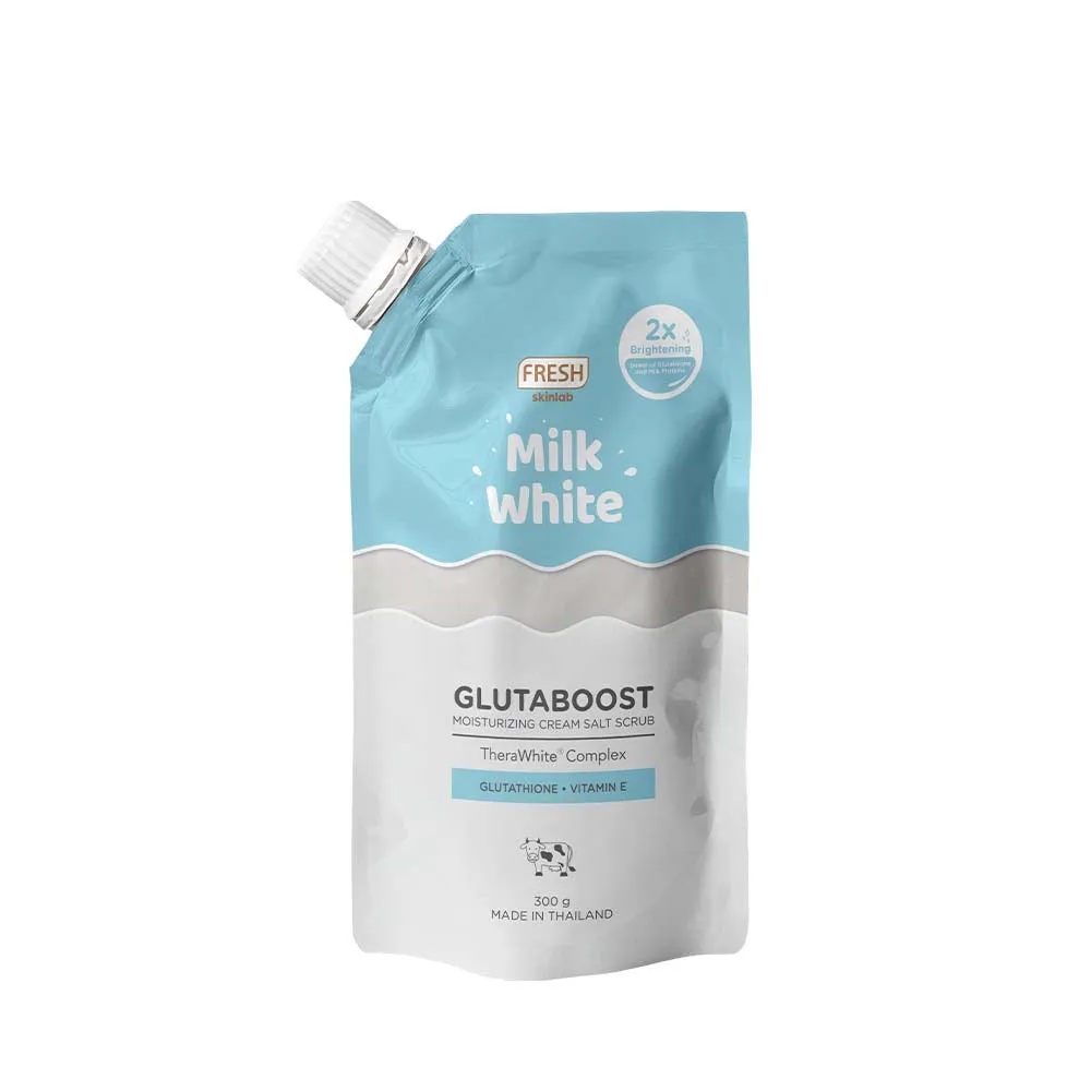 Fresh Skinlab Milk White Glutaboost Moisturizing Cream Salt Scrub 300g (exp 08/2024)