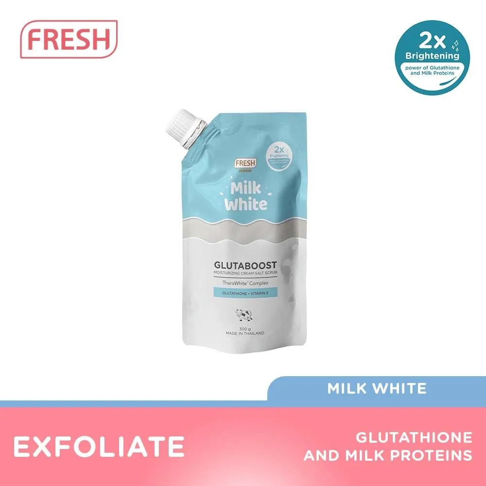 Fresh Skinlab Milk White Glutaboost Moisturizing Cream Salt Scrub 300g (exp 08/2024)