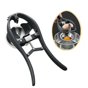 Furper Egg Separator Stainless Steel Handheld Automatic Egg Opener Kitchen Gadget Tool