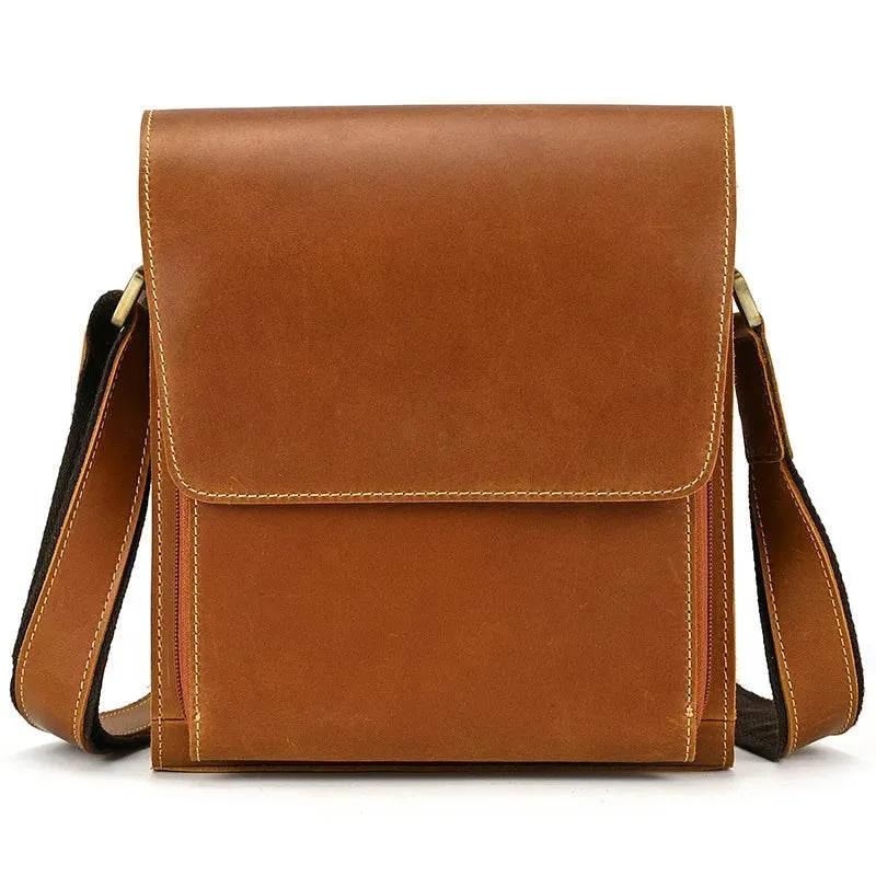 Genuine Leather Men’s Shoulder Bag Casual Crossbody Messenger Bag