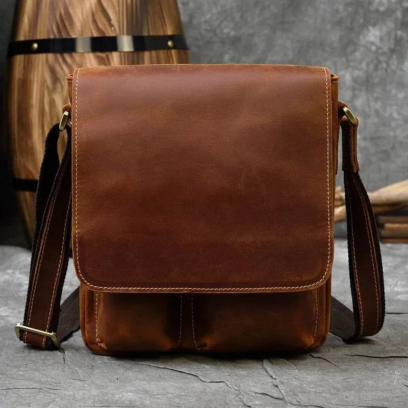 Genuine Leather Men’s Shoulder Bag Casual Crossbody Messenger Bag
