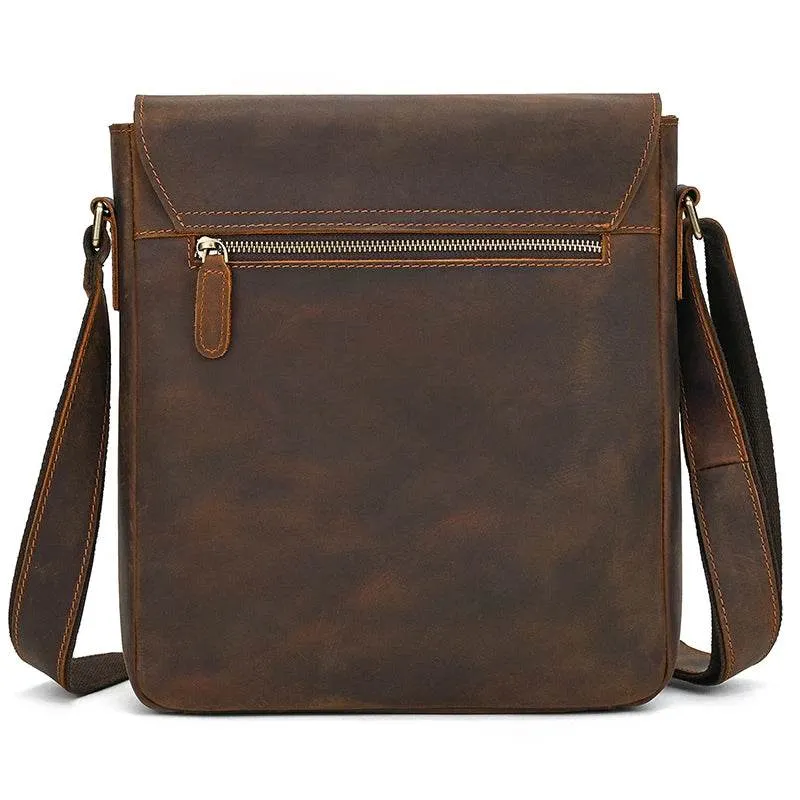 Genuine Leather Men's Shoulder Bag Crossbody Messenger for iPad