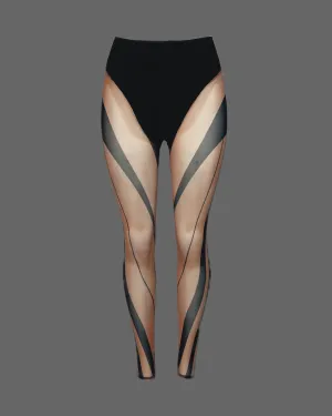 Get Em Girl Leggings - Nude/Black