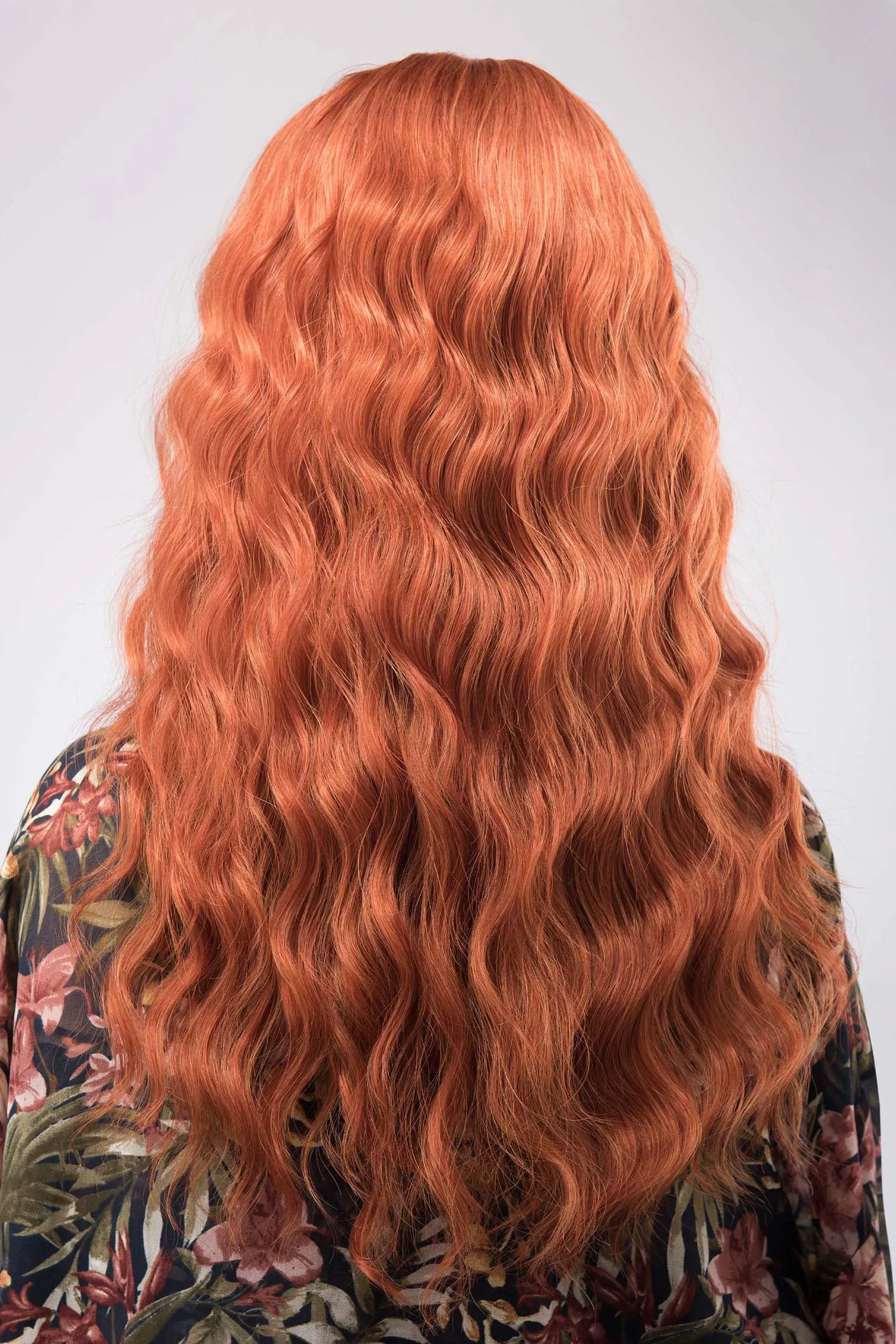 Ginger Wavy Synthetic Wig with Bangs Maisie