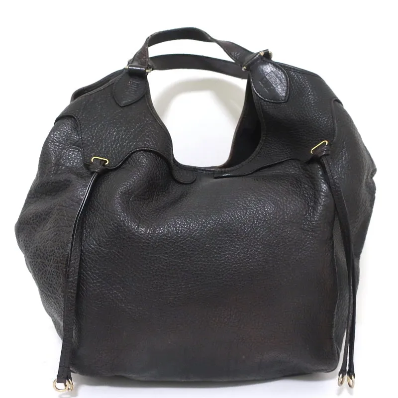 Givenchy Extra Large Hobo Black Grained Leather Shoulder Bag