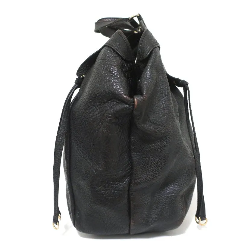 Givenchy Extra Large Hobo Black Grained Leather Shoulder Bag