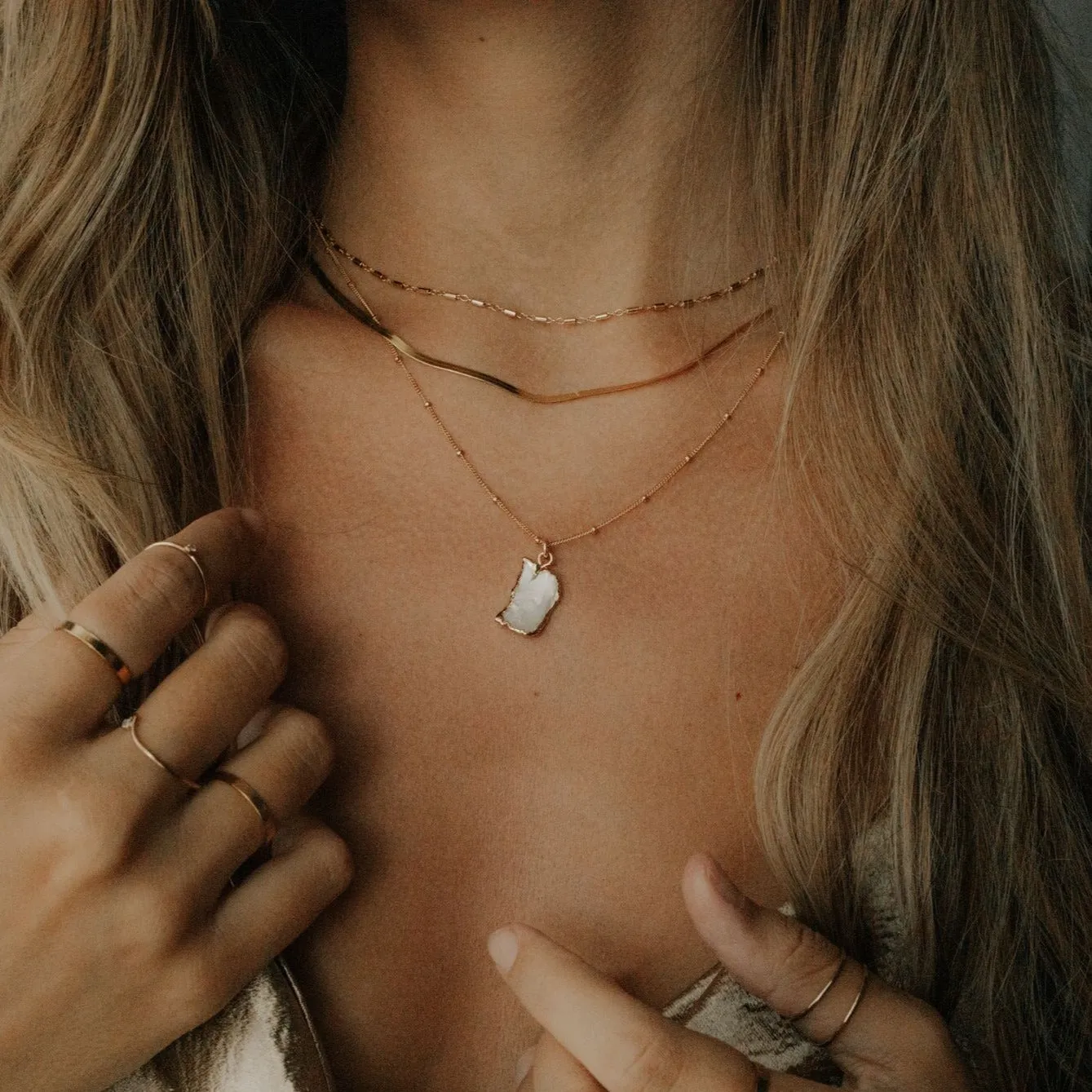 Gold Dipped Pearl Necklace