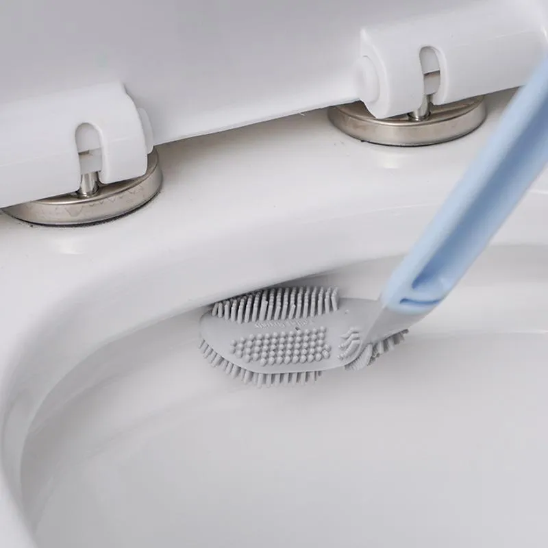 Golf Toilet Brush Set, Bathroom Silicone Toilet Cleaner with Bendable Brush Deep Cleaning