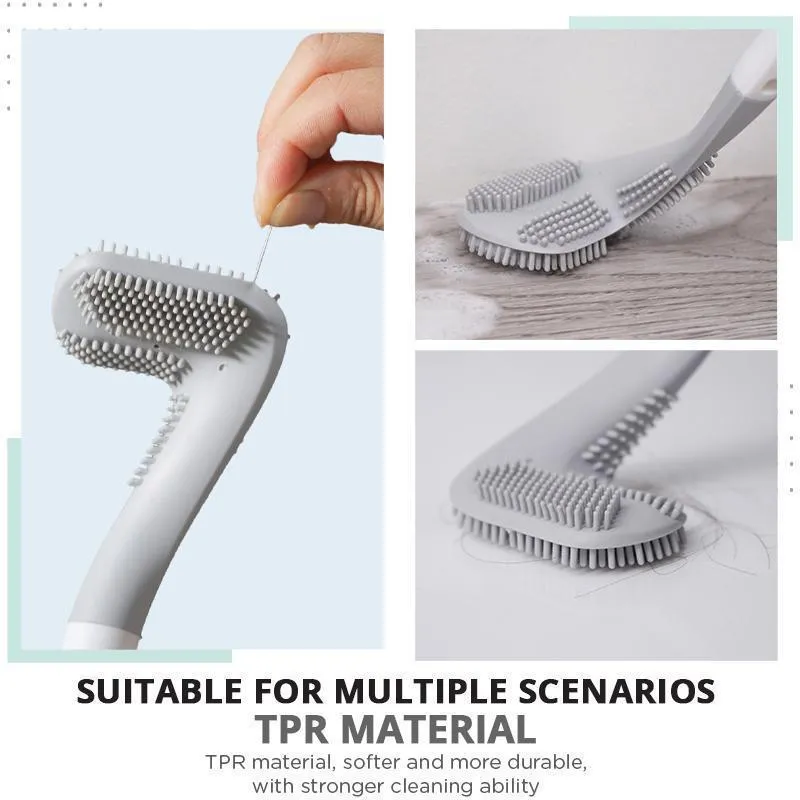Golf Toilet Brush Set, Bathroom Silicone Toilet Cleaner with Bendable Brush Deep Cleaning