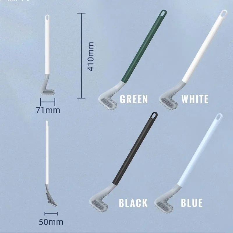 Golf Toilet Brush Set, Bathroom Silicone Toilet Cleaner with Bendable Brush Deep Cleaning