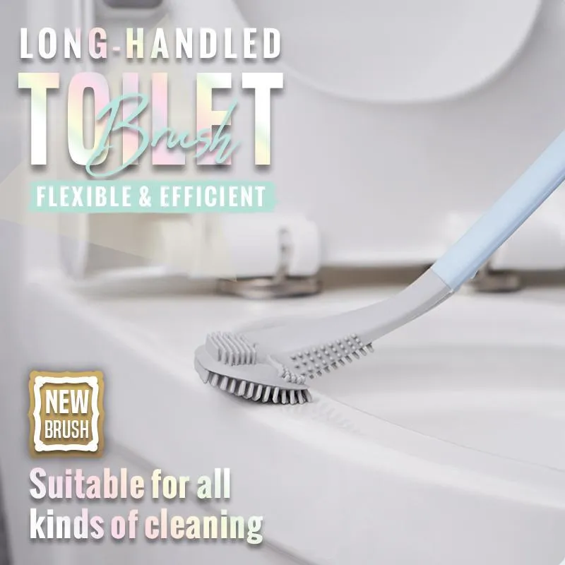 Golf Toilet Brush Set, Bathroom Silicone Toilet Cleaner with Bendable Brush Deep Cleaning