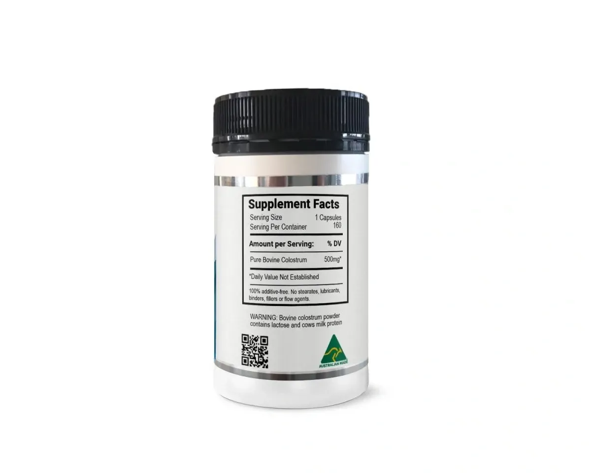 Grass Fed Pure Colostrum Capsules - 160 Capsules