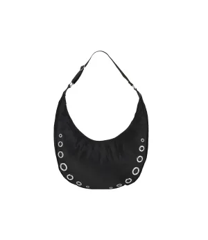 Grommet Shoulder Bag<br>Onyx Grommets