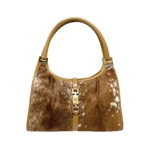 Gucci Brown Fur Small Jackie Bag