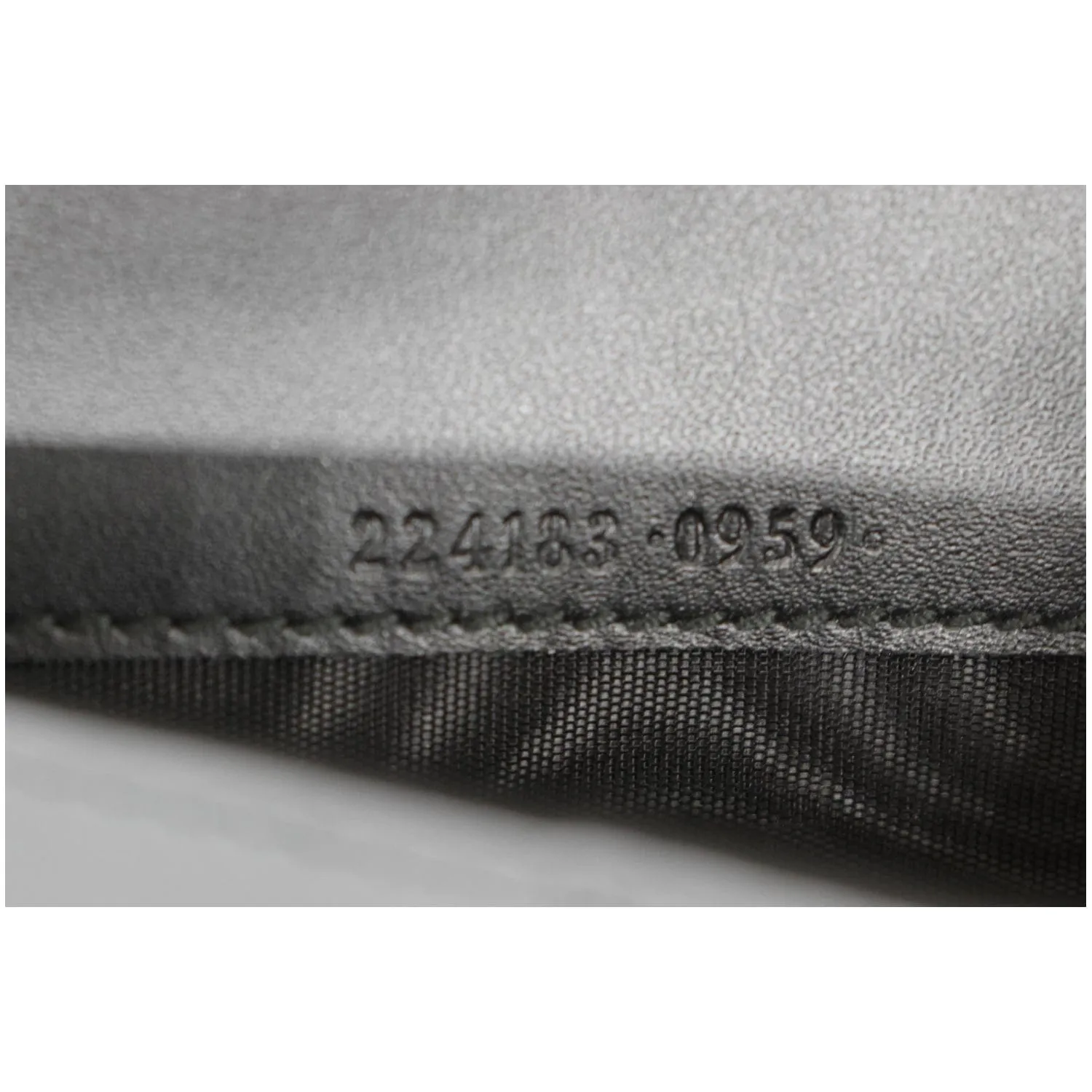 GUCCI Continental Long GG Guccissima Leather Wallet Black 224183