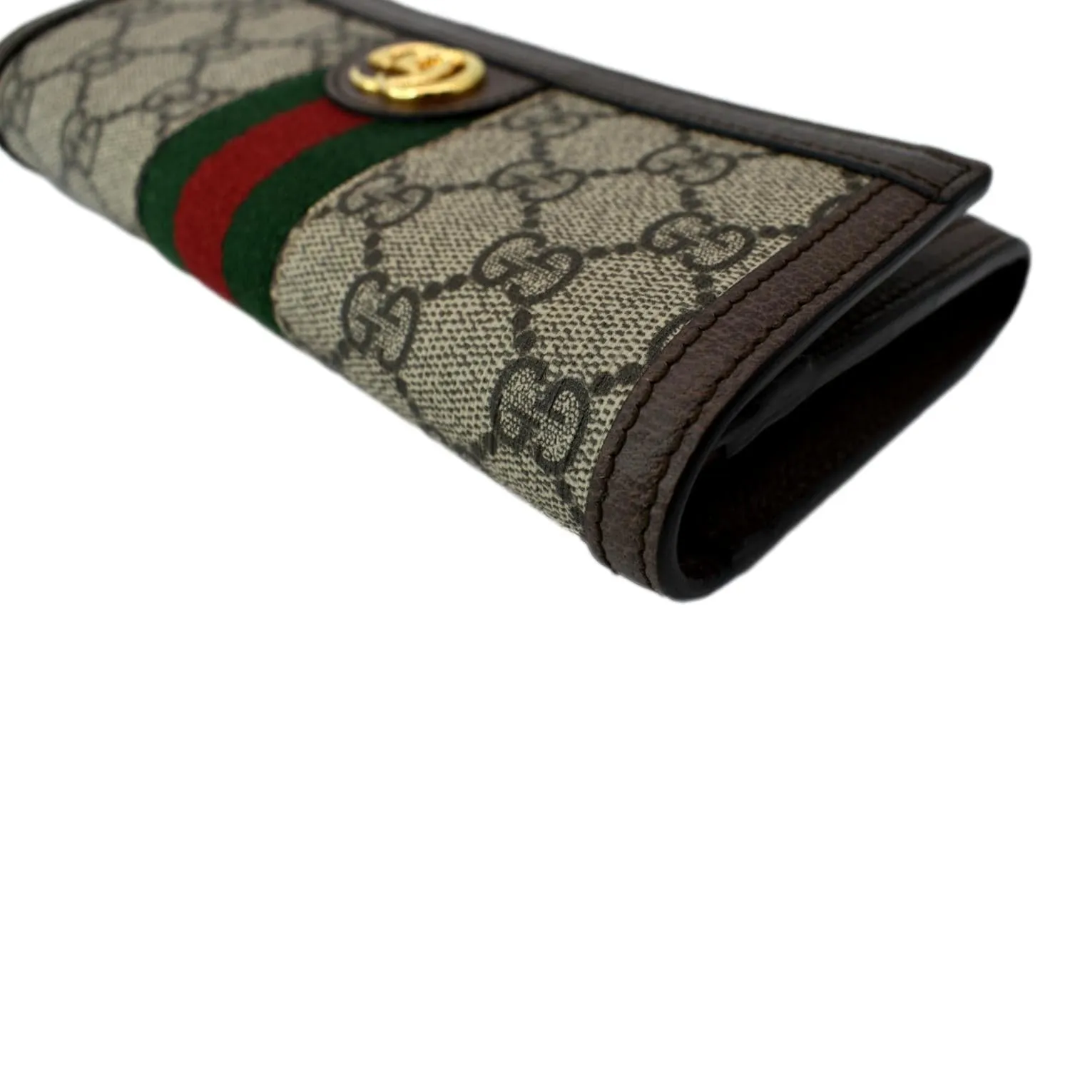 GUCCI Ophidia GG Continental Supreme Canvas Wallet Beige 523153