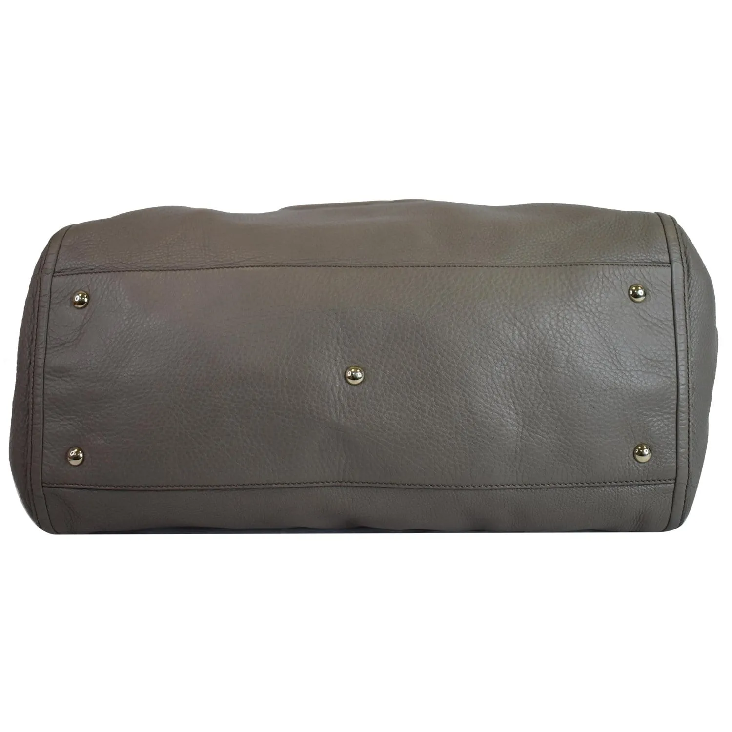 GUCCI Soho Top Handle Pebbled Leather Tote Bag Taupe 282308