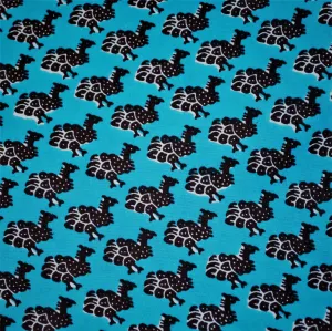 Guinea Hens on Blue