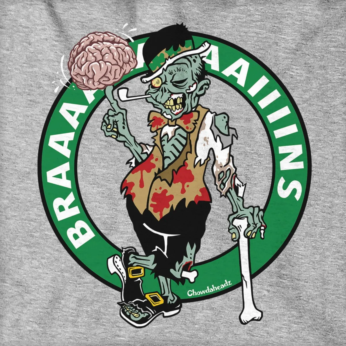 Halloween Zombie Circle Logo Hoodie