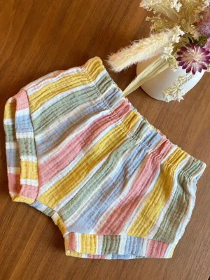 Handmade Organic Cotton Gauze Striped Shorties