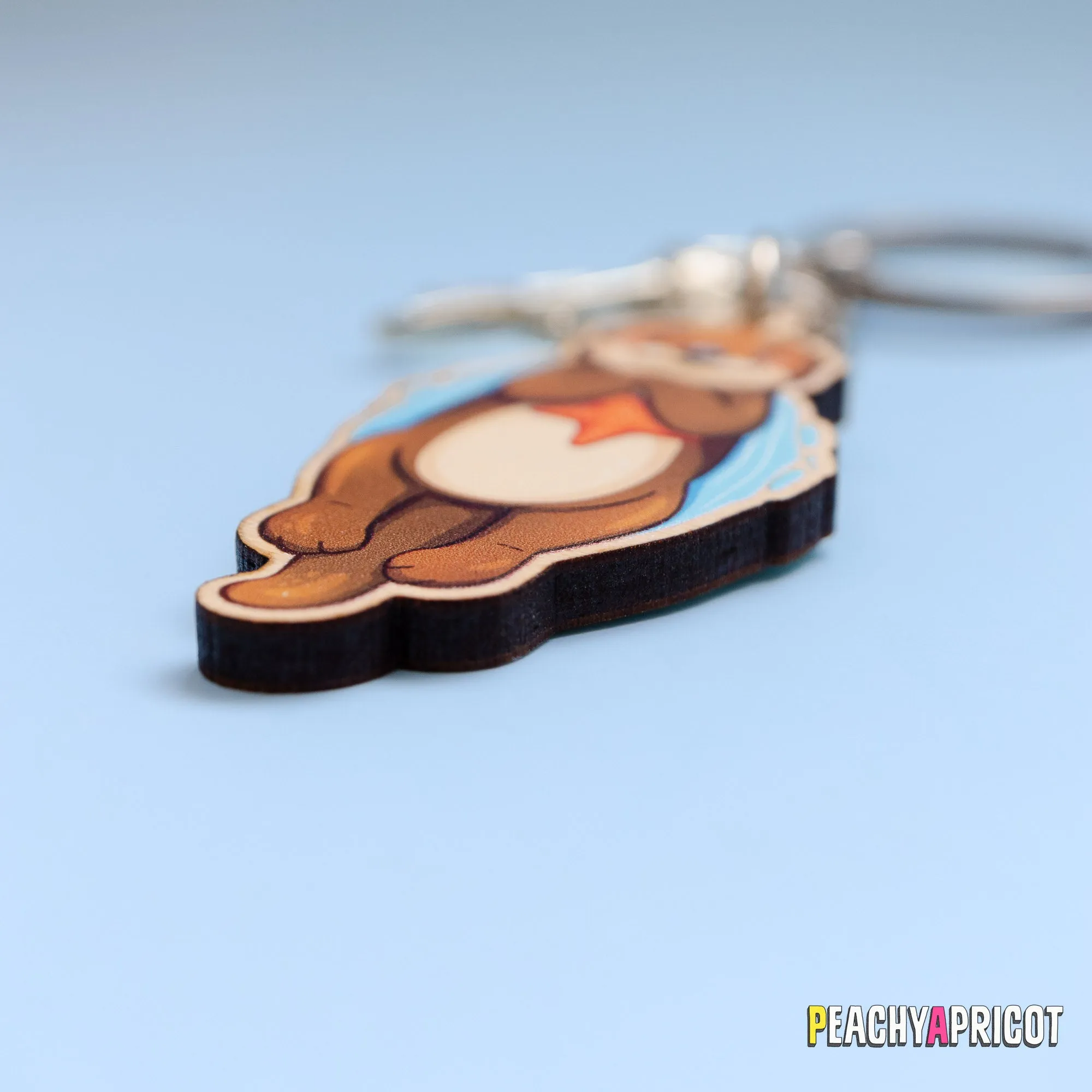 Happy Sea Otter Keychain