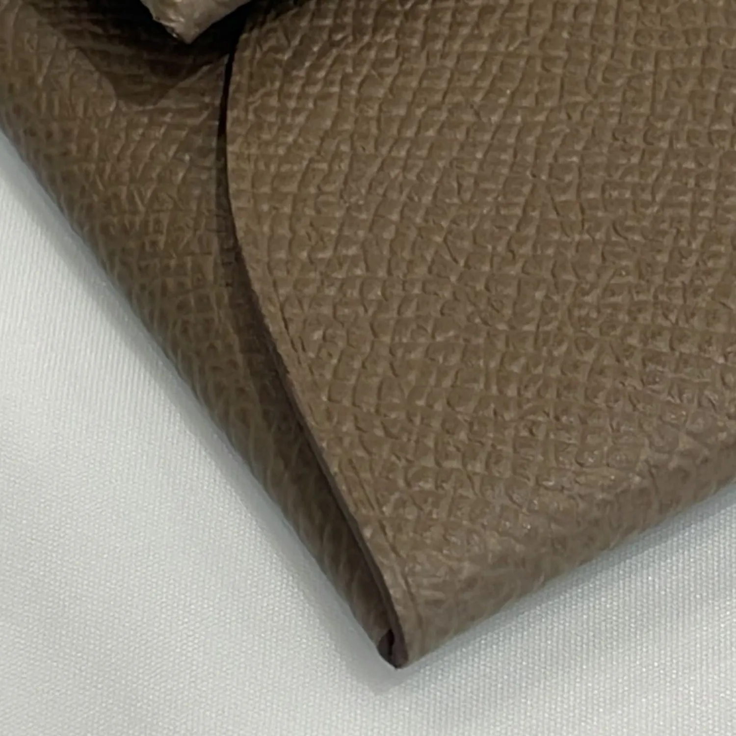 HERMES Bastia Change Purse Epsom Leather Wallet Etoupe