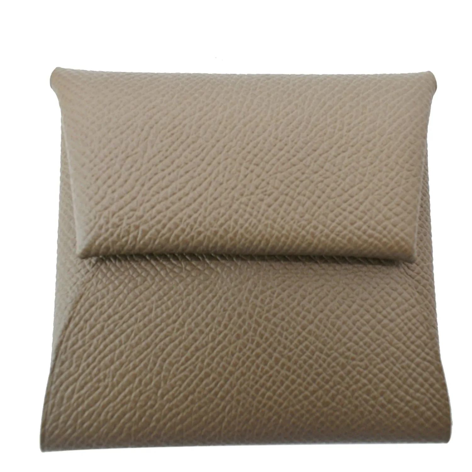 HERMES Bastia Change Purse Epsom Leather Wallet Etoupe