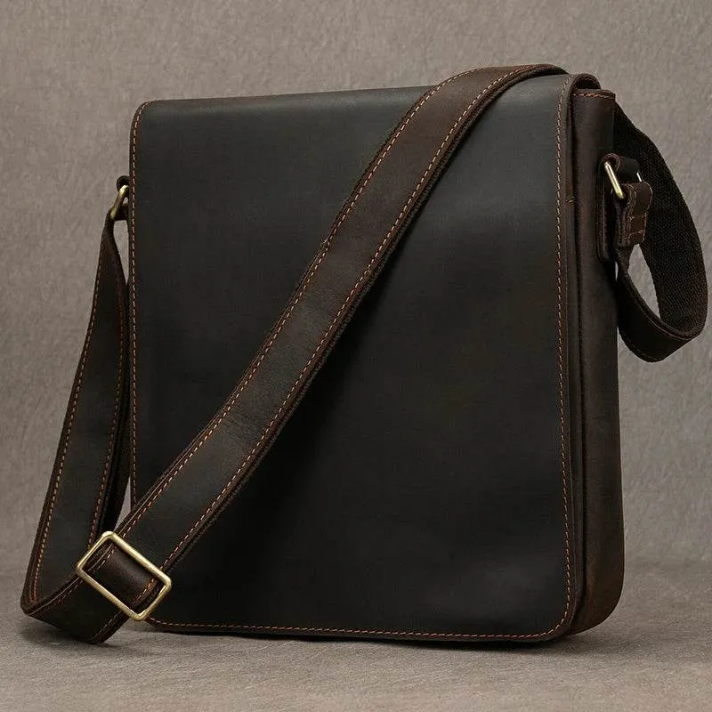 High-Quality Men's Leather Shoulder Bag – Vintage Crossbody
