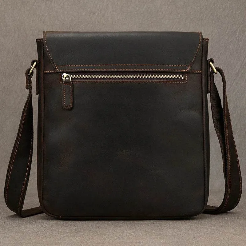 High-Quality Men's Leather Shoulder Bag – Vintage Crossbody